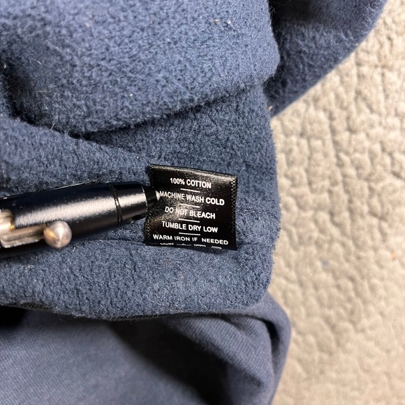 American Giant Mens XL Fleece Lined Shirt Jacket Snap Front Blue Made in USA - Picture 7 of 10